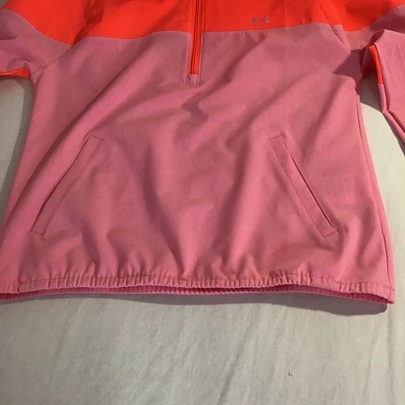 New Under Armour Storm Half Zip Woven Jacket Pink - Picture 8 of 10